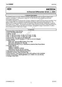 AK5534VN Datasheet Cover