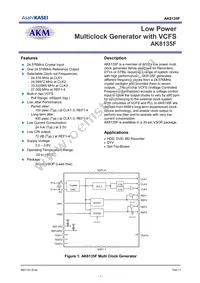 AK8135F Datasheet Cover