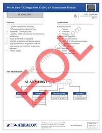 ALANM100X1-8F25ET Datasheet Cover