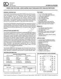 ALD4202MPCL Datasheet Cover