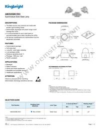 AM2520QBC/D03 Datasheet Cover