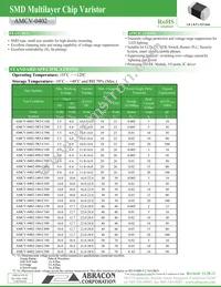 AMCV-0402-090-C180N-T Datasheet Cover