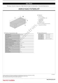 AMK316AC7476MLHT Datasheet Cover