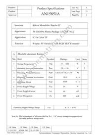 AN15851A Datasheet Cover