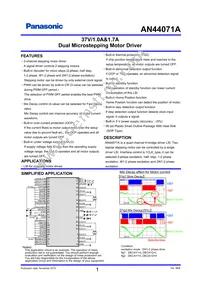 AN44071A-VF Datasheet Cover