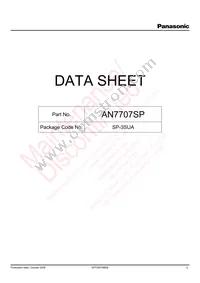 AN7707SP-E1 Datasheet Cover