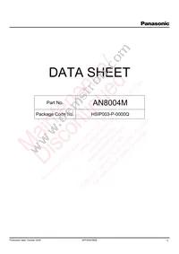 AN8004M-E1 Datasheet Cover