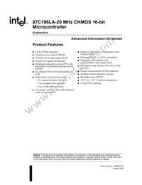 AN87C196LA20F8 Datasheet Cover