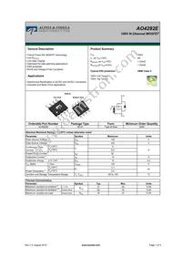 AO4292E Datasheet Cover