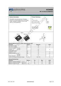 AO4450_101 Datasheet Cover