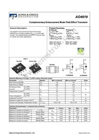 AO4619 Datasheet Cover