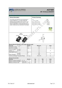 AO7400 Datasheet Cover