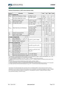 AO8820 Datasheet Page 2