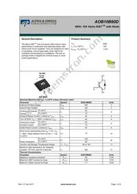 AOB10B60D Datasheet Cover