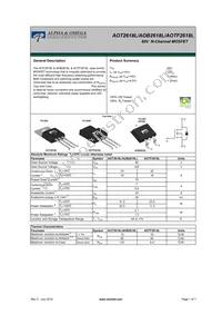 AOB2618L Datasheet Cover