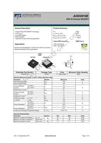 AOD2910E Datasheet Cover