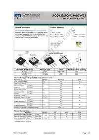 AOD423 Datasheet Cover