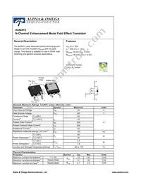 AOD472 Datasheet Cover