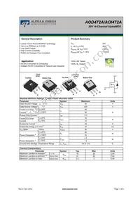 AOD472A Datasheet Cover