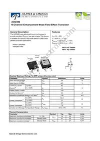 AOD496 Datasheet Cover