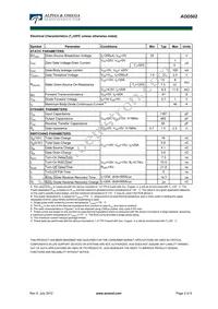 AOD502 Datasheet Page 2