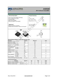 AOD526_DELTA Datasheet Cover