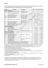 AOD606 Datasheet Page 2