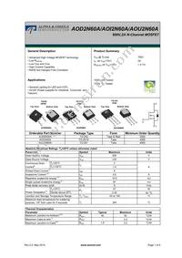 AOI2N60A Datasheet Cover