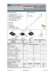 AOK20B65M1 Datasheet Cover