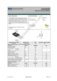 AOK22N50L Datasheet Cover