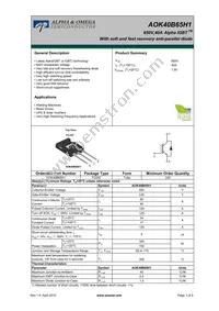 AOK40B65H1 Datasheet Cover