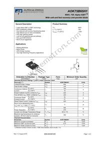 AOK75B65H1 Datasheet Cover