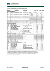 AOKS40B65H1 Datasheet Page 2