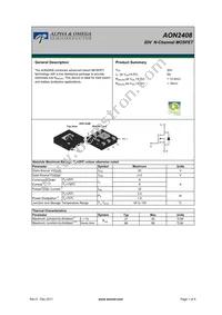 AON2408 Datasheet Cover