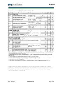 AON2420 Datasheet Page 2