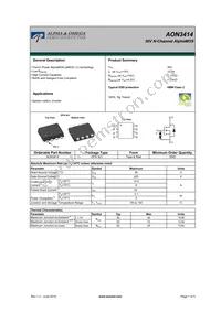 AON3414 Datasheet Cover