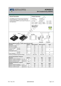 AON3613 Datasheet Cover