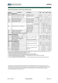 AON3814 Datasheet Page 2