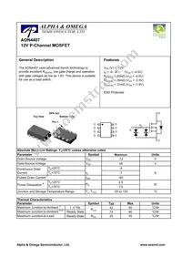 AON4407L_003 Datasheet Cover