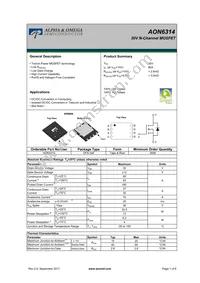 AON6314 Datasheet Cover