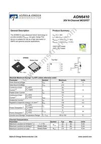 AON6410 Datasheet Cover