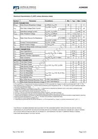 AON6506 Datasheet Page 2