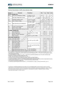 AON6514_102 Datasheet Page 2