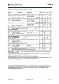 AON6516 Datasheet Page 2