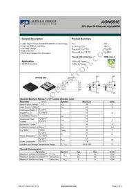 AON6816 Datasheet Cover