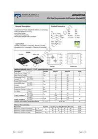 AON6938 Datasheet Cover