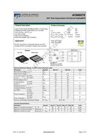 AON6978 Datasheet Cover