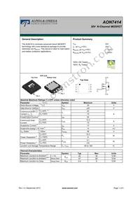 AON7414 Datasheet Cover