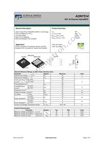 AON7514 Datasheet Cover