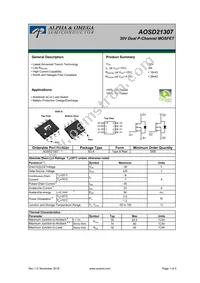 AOSD21307 Datasheet Cover